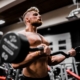 Man performing a bench press